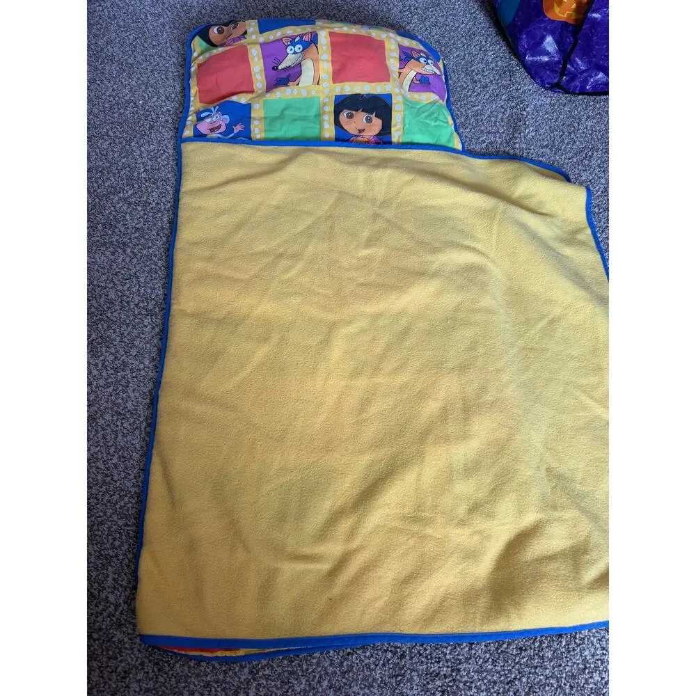 Vintage Y2K Dora The Explorer Toddler Nap Mat Slumber Roll Fleece Swiper Boots